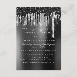 Invitación Bodas Bosque Madera Sepia Negro Plateado Gotea