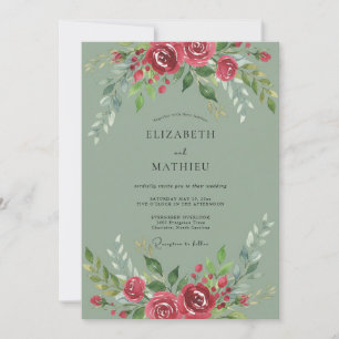 Invitación Bodas Botánicas Pintorescas de Violeta Gris