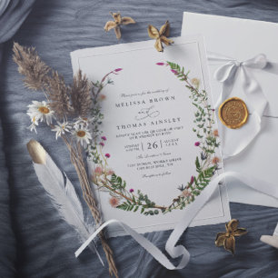 Invitación Bodas Código QR Elegante Moderno Chic Flores Silve