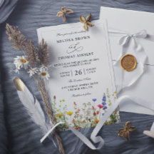 Bodas con código QR elegante moderno y flores silv