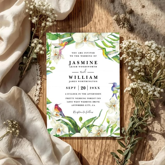 Invitación Bodas con Código QR Elegantes y Rústicas de Orquíd (Subido por el creador)