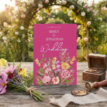 Bodas con flores silvestres brillantes y atrevidas
