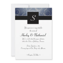 Bodas con remolinos de monograma