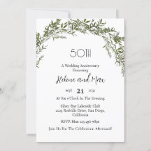 Bodas de aniversario de verde clásico encantador 