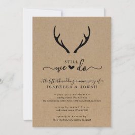 Invitación Bodas de Antílope Rústico Aniversario