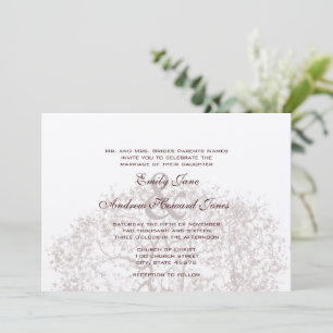 Invitación Bodas de árbol marrón