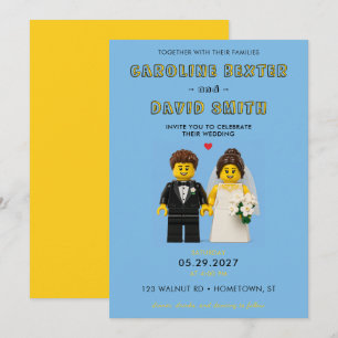 Invitación Bodas de Bloques de Construcción Clásicos Juguetes