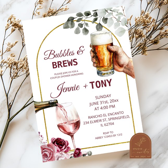 Invitación Bodas de Burbujas y Cervezas para Parejas (Subido por el creador)