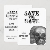 Bodas de Calaveras Góticas Save The Date
