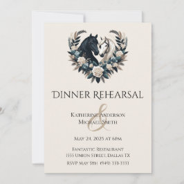 Invitación Bodas de campo-caballos enamorados