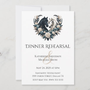 Invitación Bodas de campo-caballos enamorados