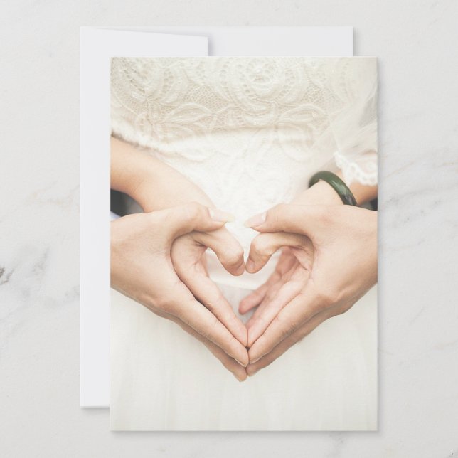 Invitación Bodas de Corazones en Nuestras Manos (Anverso)