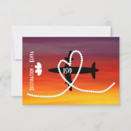 Invitación Bodas de destino en el extranjero Kenia RSVP