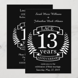 Invitación Bodas de encaje Aniversario de bodas tradicional 1