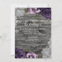 Bodas de Encaje Blanco Rústico Rosas Grises de Dee