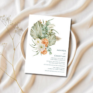 Invitación Bodas de flores de otoño al aire libre rústicas