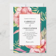 Bodas de flores rosadas y vegetación verde azulado