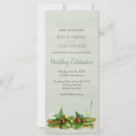 Invitación Bodas de fresas y flores silvestres