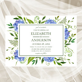 Invitación Bodas de Hortensias Azules