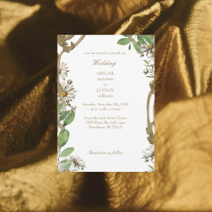 Invitación Bodas de Margaritas con Marco Antiguo