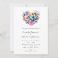 Bodas de margaritas con una hermosa mariposa