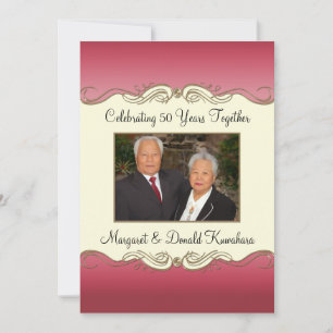 Invitación Bodas de Oro, 50º Aniversario de Boda en Foto
