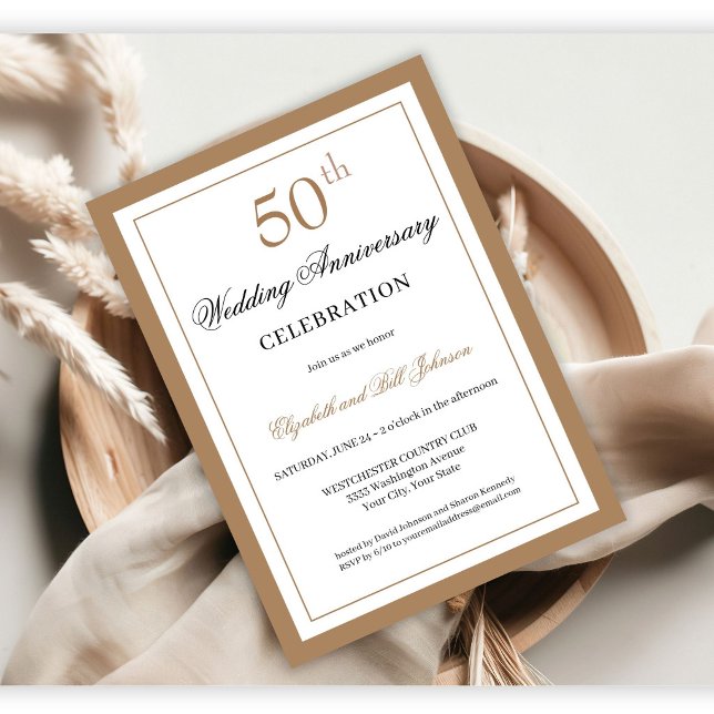 Invitación Bodas de Oro 50 Aniversario de Boda (Subido por el creador)