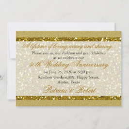 Invitación Bodas de Oro 50 Aniversario de Bodas de Oro