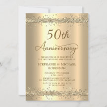 Bodas de Oro Glitter 50 Aniversario de Boda