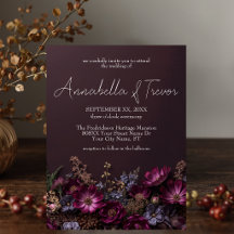 Bodas de Otoño con Flores Silvestres Oscuras y Flo