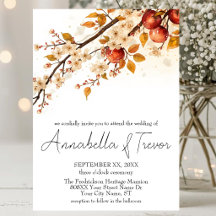 Bodas de Otoño con Manzanas y Flores