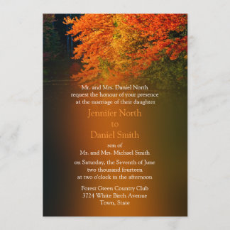 Invitación Bodas de otoño de Boda rústico