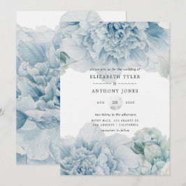 Invitación Bodas de Peonías Azules