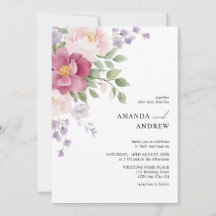 Bodas de Peonías en Acuarela Moderna y Elegante