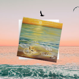 Invitación Bodas de playa al atardecer