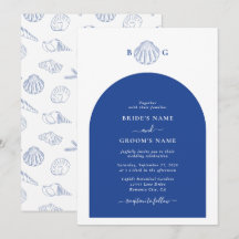 Bodas de playa junto al mar con conchas de almeja