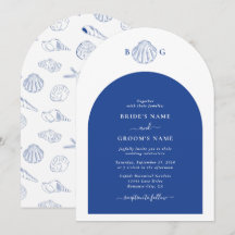 Bodas de playa junto al mar con conchas de almeja