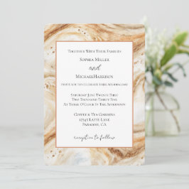 Invitación Bodas de Remolinos de Latte de Calabaza