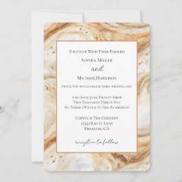 Invitación Bodas de Remolinos de Latte de Calabaza