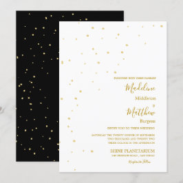 Invitación Bodas de Tarde de Oro Astral Negro