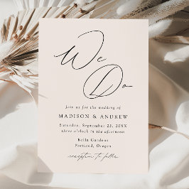 Invitación Bodas Elegantes Crema Moderna Nosotros Hacemos
