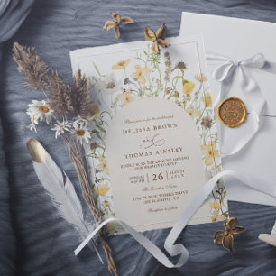 Invitación Bodas Elegantes Modernas Chic Código QR Flores Sil