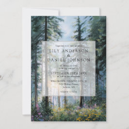 Invitación Bodas Florales de Flores Silvestres Forestales Tod