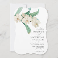 Bodas Florales de Orquídeas Blancas Acuarela