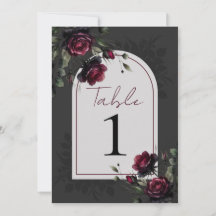 Bodas Florales de Rosa Roja Bordeaux Sombra Gris