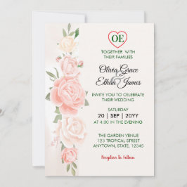 Invitación Bodas Florales Rosas Hermosas