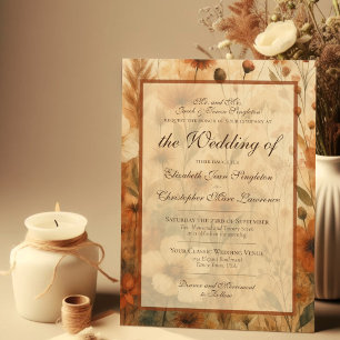 Invitación Bodas formales de flores silvestres Sienna Boho Ch