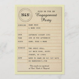 Invitación Bodas invitadas de la fiesta de compromiso de bibl