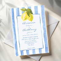Bodas italianas con limones y rayas azules dibujad