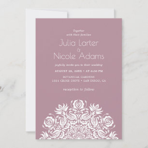 Invitación Bodas Mandala Flores Loto Cisnes Susurrantes